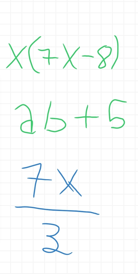 Algunas formas básicas en álgebra